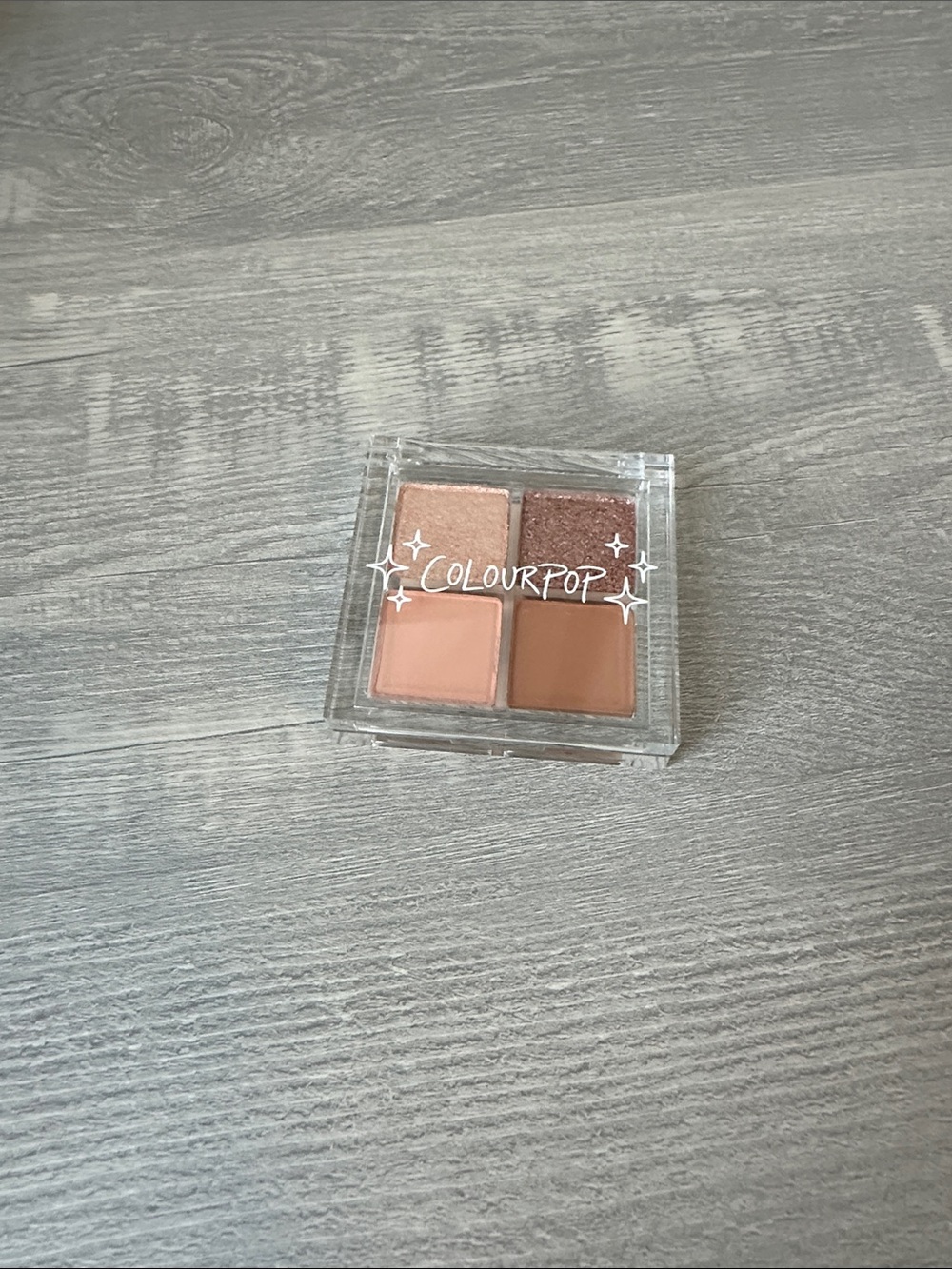 NWOT ColourPop Neutral Peach & Bronze 4-Color Eyeshadow Quad